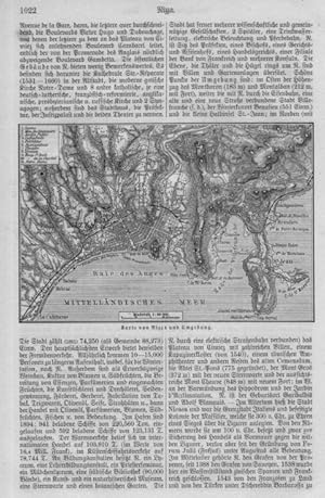 1894 Map of Nice and Surroundings