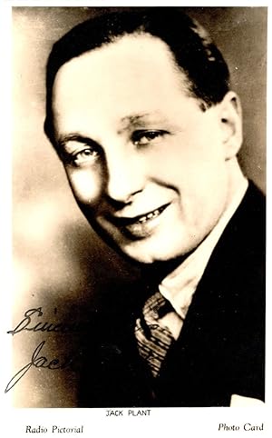 Jack Plant British Old Singer Radio Pictorial Hand Signed Photo