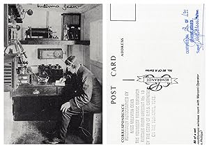Millvena Dean Titanic Ship Survivor Hand Signed Marconi Radio Postcard