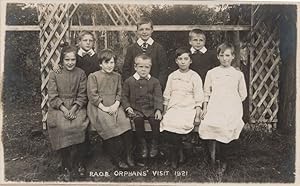 Masons Masonic Buffaloes Orphans Orphanage Visit 1921 Old Postcard