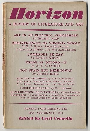 "Reminiscences of Virginia Woolf," [contained in] HORIZON A REVIEW OF LITERATURE AND ART. May Vol...
