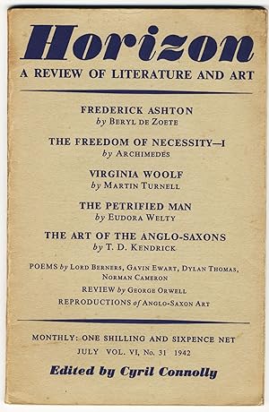 "Virginia Woolf," [contained in] HORIZON A REVIEW OF LITERATURE AND ART. July Vol. VI, â 31 1942