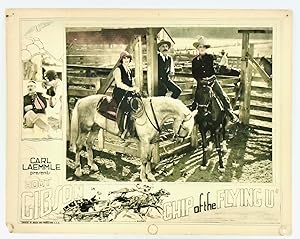 1926 ORIGINAL LOBBY CARD: "CHIP OF THE FLYING U" / HOOT GIBSON / SILENT WESTERN MOVIE