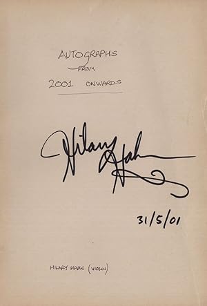 Hilary Hahn American Classical Violinist Hand Signed Autograph