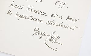 Lettre autographe datée et signée concernant un don de trois tableaux fait au musée Carnavalet