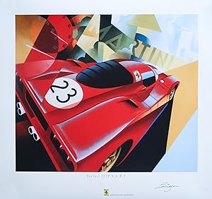 2000s Original Car Poster, Ferrari 312P NART - Alain Lévesque