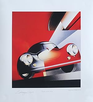 2015 Original Car Poster, Porsche 356 - Alain Lévesque