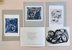 Rare Ru van Rossem - Lot of 6 ex libris 1950's - , some signed