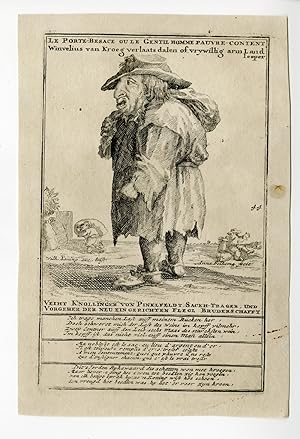 Antique Master Print-DWARFS-SATIRES-CARICATURES-POOR-WANDERER-44-Folkema-1716