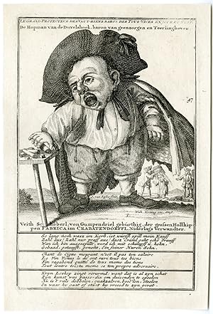 Antique Master Print-DWARFS-SATIRES-CARICATURES-BARON-PROTECTOR-47-Sasse-1716