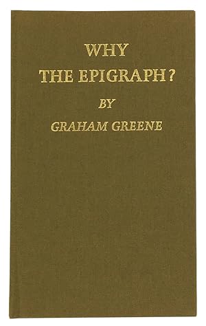 Why the Epigraph?