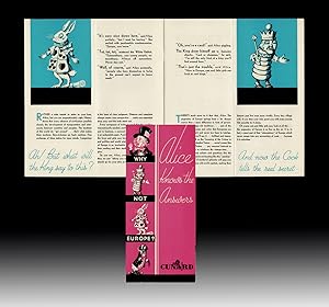 [Alice in Wonderland] Alice Knows the Answers - 1934 Cunard European Cruise Brochure