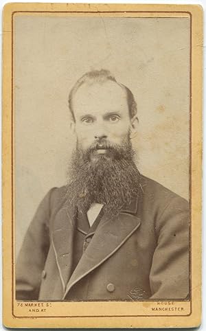 Inscribed Carte-de-visite Photograpic Portrait of Silas K. Hocking, English Novelist and Methodis...