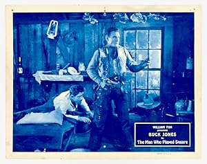 1924 ORIGINAL LOBBY CARD: "THE MAN WHO PLAYED SQUARE" / BUCK JONES / SILENT WESTERN MOVIE