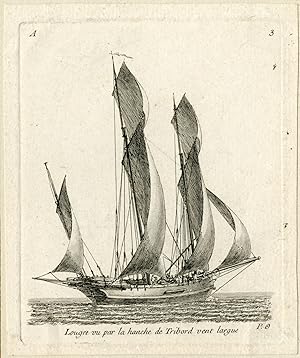 Antique Master Print-LUGGER-WIND-FULL-Le Gouaz-Ozanne-1813