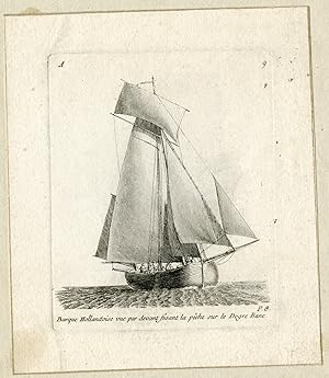 Antique Master Print-DUTCH-FISHING-BOAT-DOGGER-BANK-Le Gouaz-Ozanne-1813