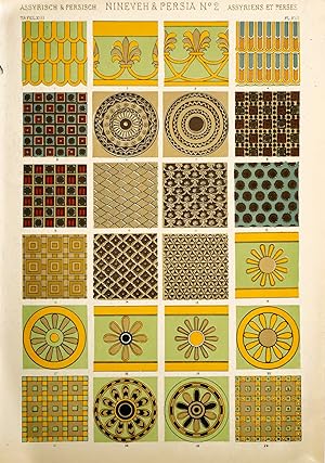 1856 Nineveh and Persia Decorator Prints #2 - The Grammar of Ornament by Owen Jones