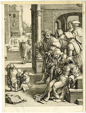 Antique Master Print-POET-VIRGIL-BASKET-van Leyden-c.1900