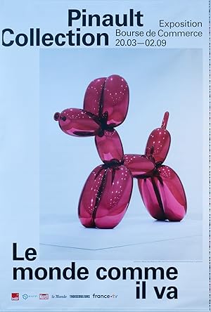 2024 French Exhibition Poster , Jeff Koons, Pinault Collection, Exposition Bourse de Commerce