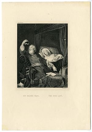 Antique Print-SICK-LADY-MEDICINE-DOCTOR-French-Toorenvliet-c.1850