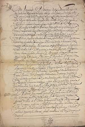 [Manuscript-Americana.] [Recusal of Bartolomé Gutiérrez de Villanuño, Durango, Nueva Vizcaya, 1636.]