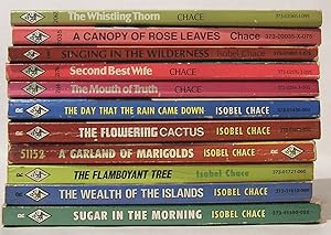 Lot of 11 Isobel Chace Harlequin Romance novels with red edges