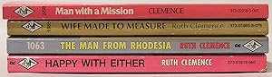 Lot of 4 Ruth Clemence Harlequin Romance novels with red edges