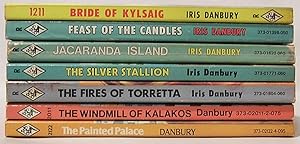Lot of 7 Iris Danbury Harlequin Romance novels with red edges