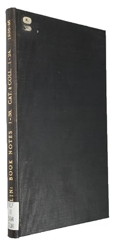 Book Notes [and] Catalogues and Collections