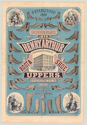 Fashion Plate 1879. Henry Arthur Manufacturer of Boot & Shoe Uppers. Leather & Findings. 84 & 86 ...