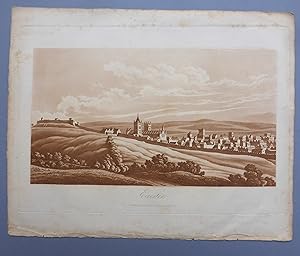 Aquatint - Exeter ( Exester ), Devon from ' Travels of Cosmo III Grand Duke of Tuscany Through En...