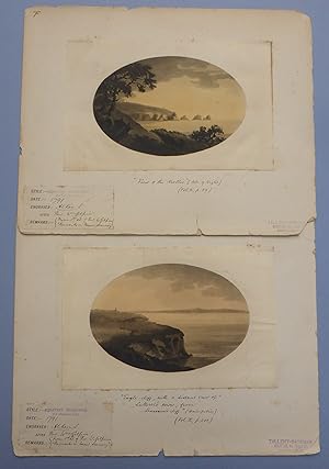 2 Aquatint Engravings - Eagle Cliff, Hampshire & the Needles, Isle of Wight - from ' Remarks on F...