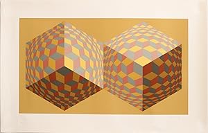 1980 Hungarian Art Poster - "Mokus" (Victor Vasarely)