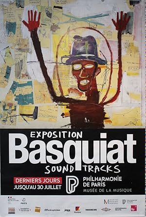 2023 French Exhibition Poster - "Exposition Basquiat Sound Tracks au Philharmonie de Paris, Musée...