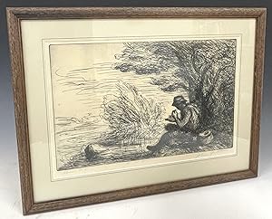 Pen and Ink Drawing Depicting Ed Zern [SIGNED]