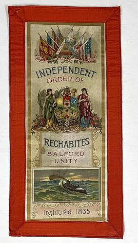 Independent Order of Rechabites "Salford Unity" Illustrated Silk Campaign Ribbon, 1835