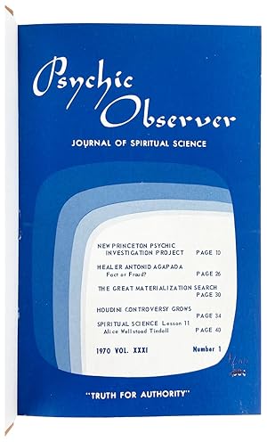 Psychic Observer: Journal of Spiritual Science - Vol. XXXI, Nos. 1-12, 1970 [Twelve issues publis...