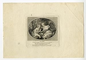 Antique Master Print-ALLEGORY-SENSES-SIGHT-VIEW-VENUS-J.Fr.-c.1710