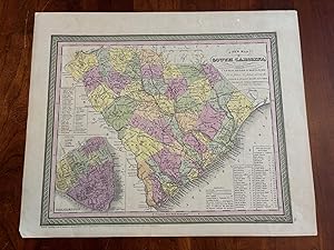 A New Map of South Carolina With Its Canals, Roads & Distances from place to place along the stag...