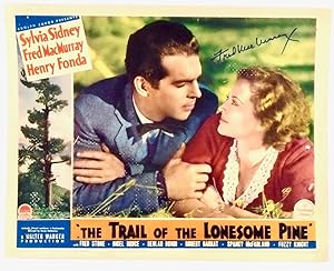 1936 ORIGINAL LOBBY CARD "THE TRAIL OF THE LONESOME PINE"/ SIGNED /FRED MACMURRAY