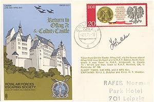 Return To Oflag 7C RAF Escaping Society Colditz Military Hand Signed 1971 FDC