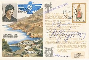 RAF Escaping Society Greece Greek Swastika Rare Ltd 36 Hand Signed FDC
