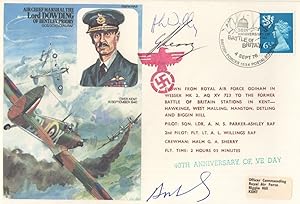 Lord Dowding Swastika War VE Day Military Hand Signed FDC
