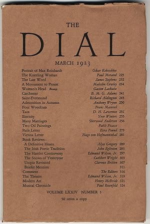"Taos," contained in THE DIAL Volume LXXIV â 3