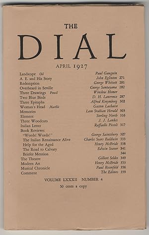 "Two Blue Birds," contained in THE DIAL Volume LXXXII â 4