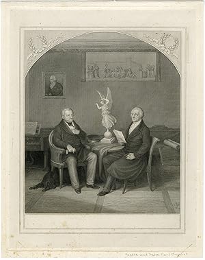 Antique Print-GOETHE-AND-DUKE-CARL-AUGUST-Anonymous-19th c.