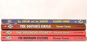 Lot of 4 Eleanor Farnes Harlequin Romance novels with red edges