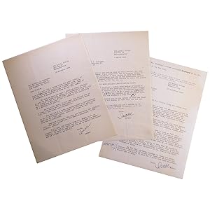 Three Typed Letters, Signed, Regarding the Foundation Trilogy [TLS]