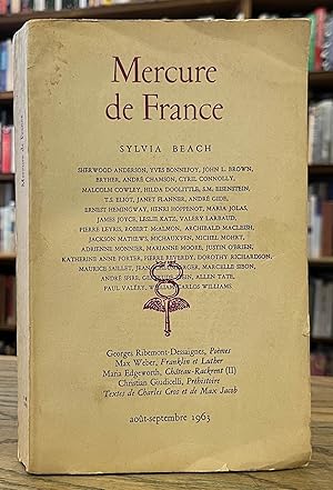 Mercure de France _ Aout-Septembre 1963 _ Tome CCCXLIX _ Sylvia Beach