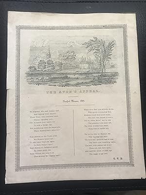 The Avon's Appeal (Lithograph & Poem ) 1831 Shakespeare's Country